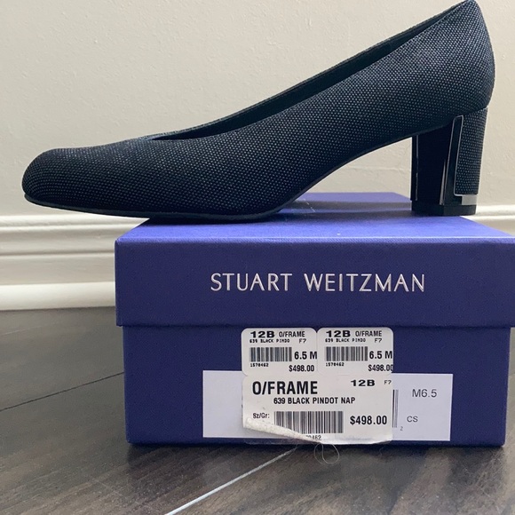 Black Stuart Weitzman logofirstclass Heels 6.5 - Picture 7 of 7